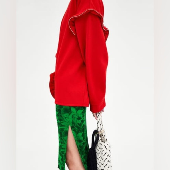 ZARA SWEATSHIRT WITH ZIPS SIZE M - Picture 6 of 8